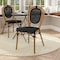 Flash Furniture Marseille Thonet French Bistro Stacking Chair, Black Textilene and Bamboo Print Alum Frame, Natural SDA-AD642002S-TXT-BK-NAT-GG - alternate 1
